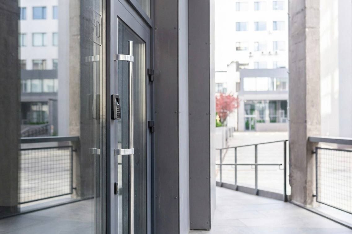 Access control retrofit project at a Vaughan commercial entrance