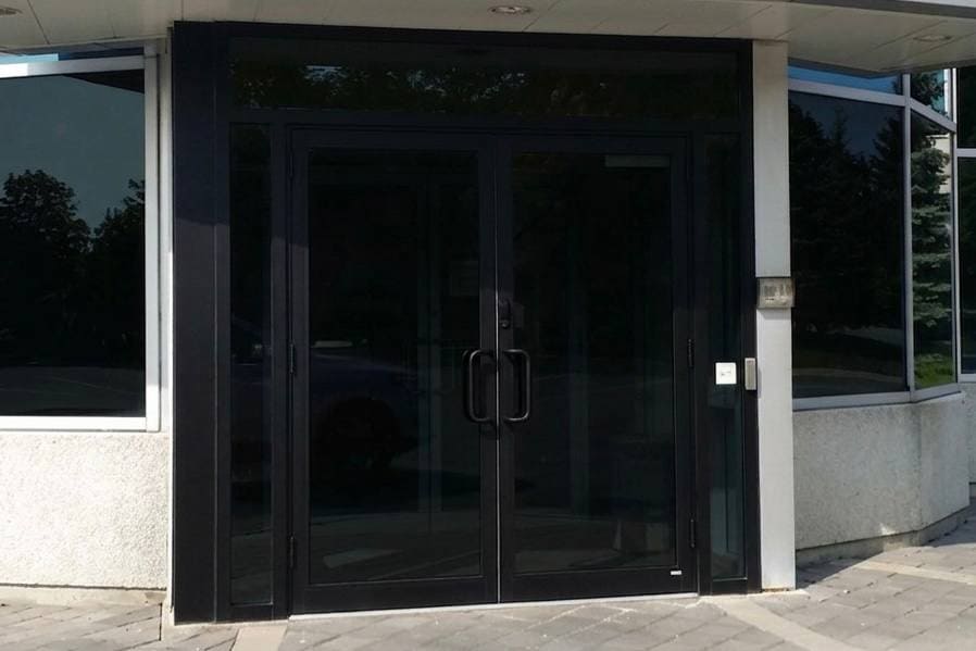 Planned entrance maintenance project at a Mississauga commercial property on Dixie Road