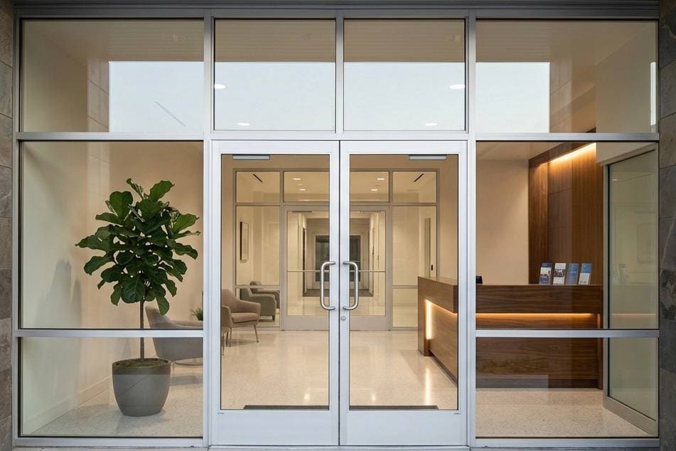 Commercial entrance replacement project along Highway 7 in Markham